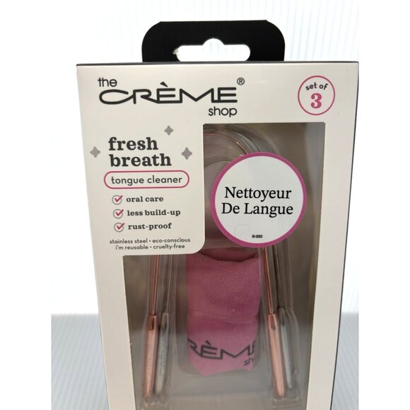 The Crème Shop Fresh Breath Tongue Cleaners Set of 3 Oral Care Tools NEW - Picture 2 of 6